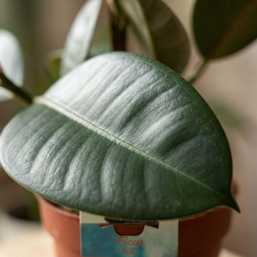 Green boutiQ - Kamerplant - Rubberplant - Ficus Elastica Cloe - Groen - Weinig onderhoud - 1 Plant - Pot 19cm - Hoogte 65cm