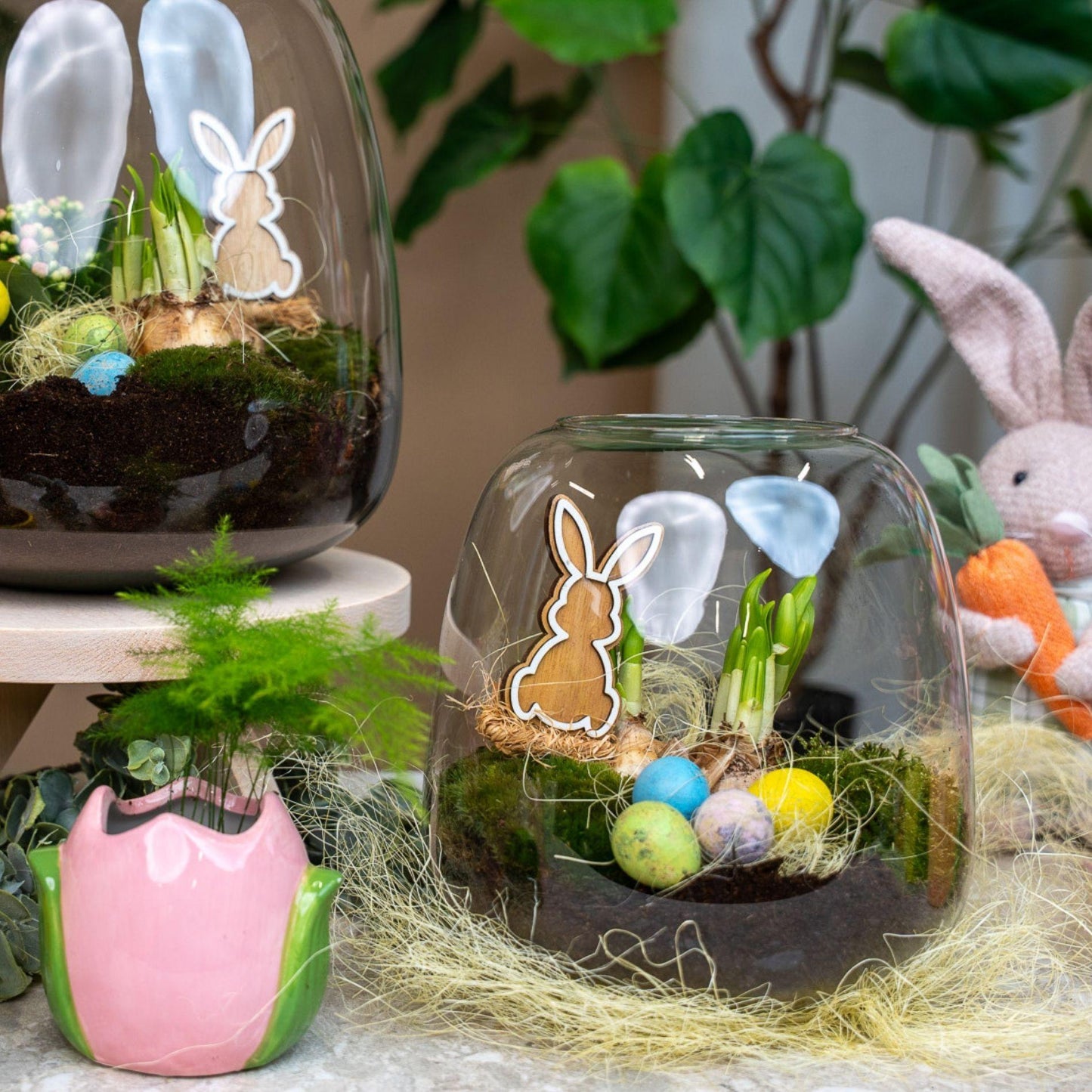Emma Mini Easter - Open terrarium - Flessentuin DIY kit - Ø 19 cm ↑ 20 cm