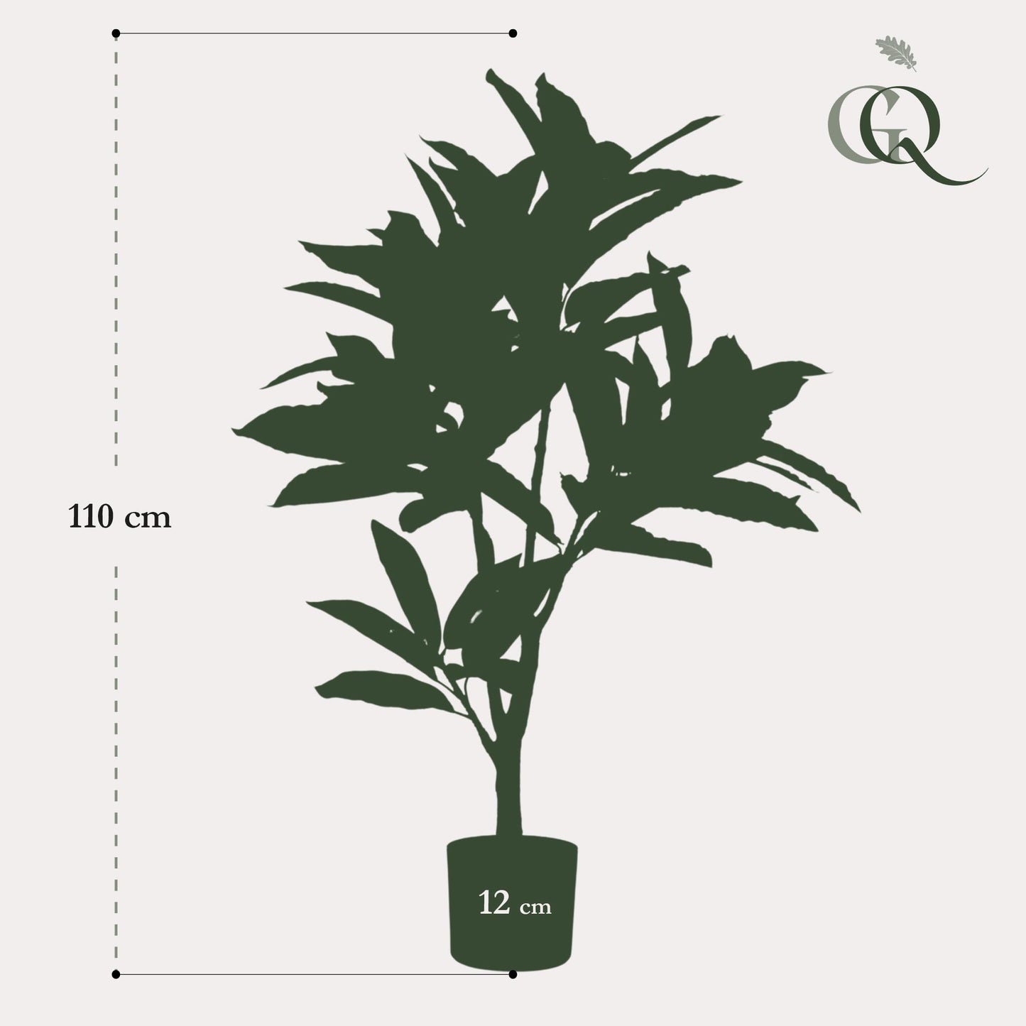 Kunstplant - Croton Codiaeum - Wonderstruik - 95 cm